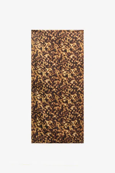 Roberto Cavalli Shawl With Jaguar Spot Print In Multicolor