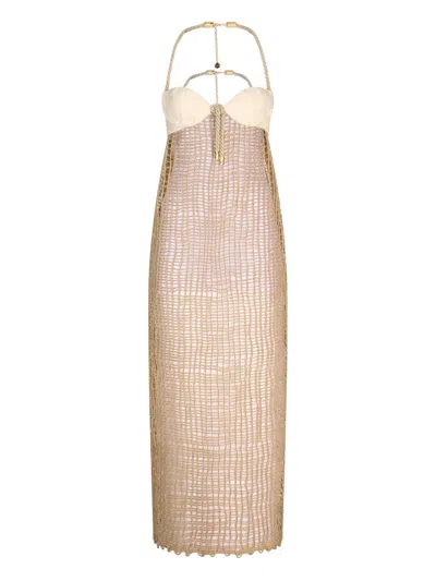 Roberto Cavalli Midikleid Mit Sheer-effekt In Nude