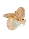 Roberto Cavalli Shell Sculpture Bracelet In Gold