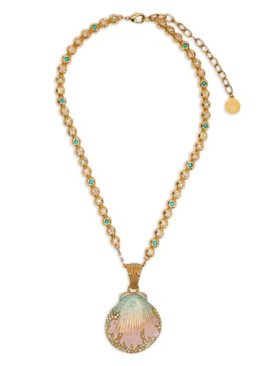 Roberto Cavalli Shell-pendant Necklace In Gold