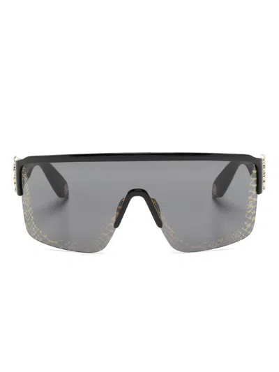 Roberto Cavalli Shield-frame Sunglasses In Black