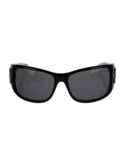 Pre-owned Roberto Cavalli Shield Tinted Sunglasses In Black