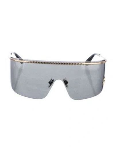 Pre-owned Roberto Cavalli Shield Tinted Sunglasses In Black