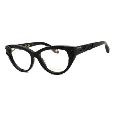 Roberto Cavalli Shiny Eyeglasses In Shiny Black