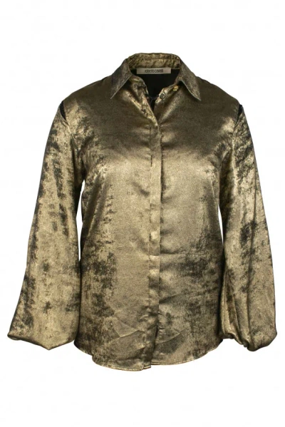 Roberto Cavalli Shirt In Gold