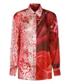 Roberto Cavalli Long-sleeved Shirt In Red