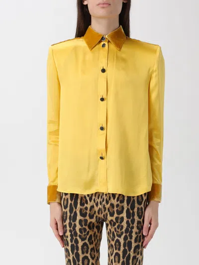 ROBERTO CAVALLI SHIRT ROBERTO CAVALLI WOMAN COLOR BROWN,H65526032