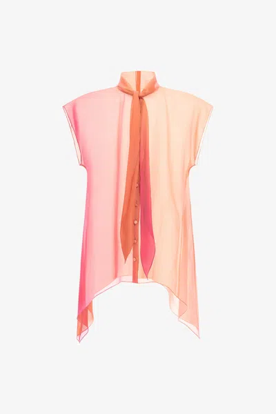 Roberto Cavalli Shirt With Bow Detail In Fuchsia