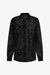 Roberto Cavalli Shirt With Devorè Effect In Black