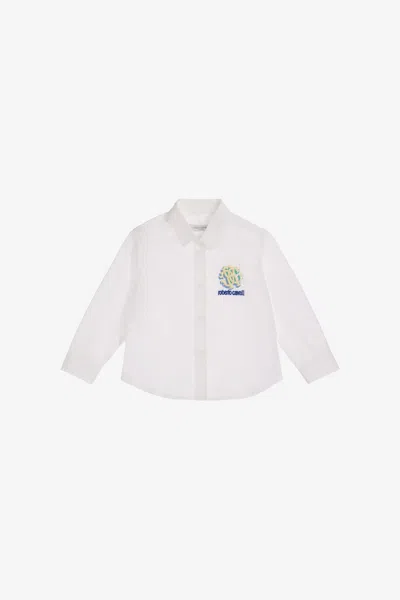 Roberto Cavalli Shirt With Logo In White
