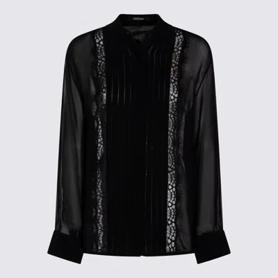 Roberto Cavalli Lace-panel Blouse In Black