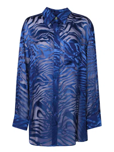 Roberto Cavalli Shirts In Blue