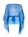 Roberto Cavalli Printed Blouse In Deep Blue