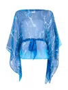 Roberto Cavalli Printed Blouse In Deep Blue