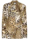 Roberto Cavalli Shirts Natural In Beige