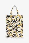 Roberto Cavalli Shopper Bag With Animal Print In Multicolor