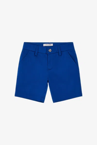 Roberto Cavalli Shorts With Logo In Blue