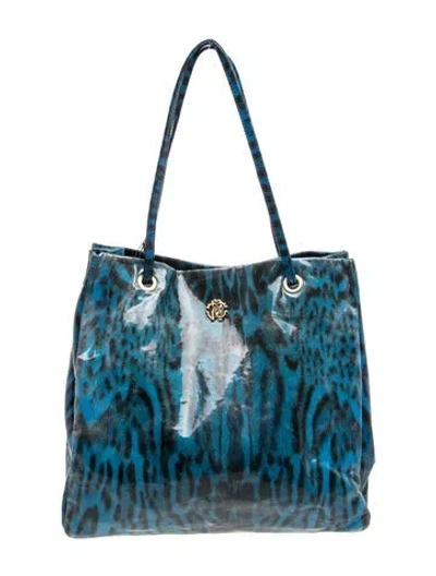 Pre-owned Roberto Cavalli Shoulder Bag In Blue