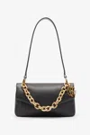 Roberto Cavalli Shoulder Bag With Chain And Charm In Black