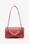 Roberto Cavalli Shoulder Bag With Chain And Charm In Red