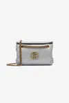 Roberto Cavalli Shoulder Bag With Monogram Rc In Gray