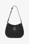 Roberto Cavalli Shoulder Bag With Rc Monogram In Black