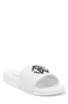 Roberto Cavalli Shower Sandal In White/black