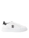 Roberto Cavalli Man Sneakers White Size 13 Soft Leather In White
