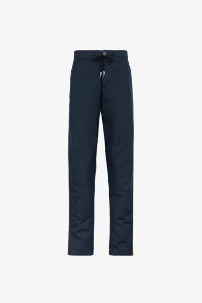 Roberto Cavalli Side-stripe Drawstring Track Pants In Dark Blue