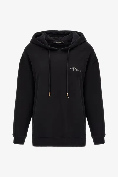 Roberto Cavalli Signature Sweatshirt In Black