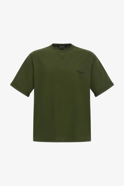 Roberto Cavalli Signature T-shirt In Dark Green