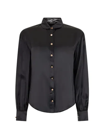 Roberto Cavalli Silk Button-down Shirt In Animal Print