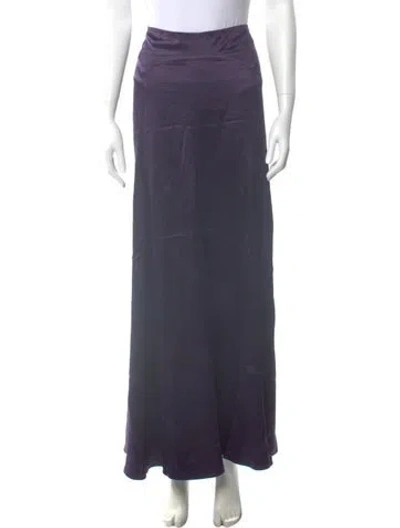 Pre-owned Roberto Cavalli Silk Long Skirt In Blue