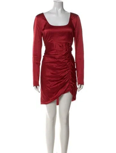 Pre-owned Roberto Cavalli Silk Mini Dress In Red