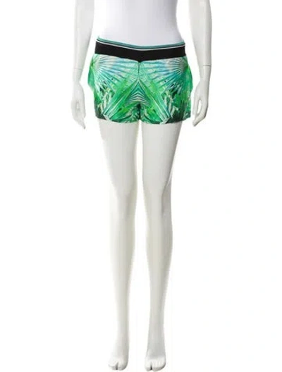 Pre-owned Roberto Cavalli Silk Mini Shorts In Black