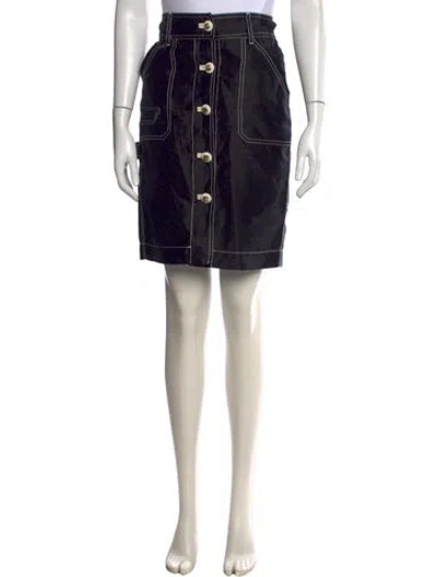 Pre-owned Roberto Cavalli Silk Mini Skirt In Black
