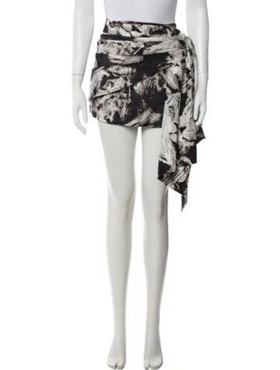 Pre-owned Roberto Cavalli Silk Mini Skirt In Grey
