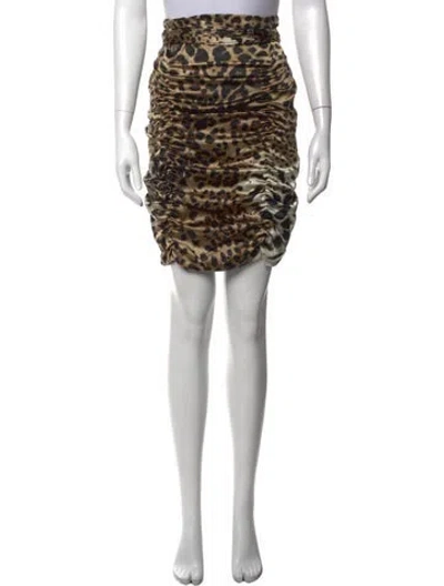 Pre-owned Roberto Cavalli Silk Mini Skirt In Neutrals