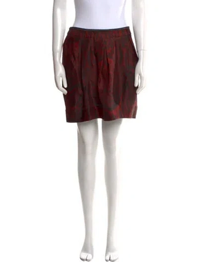 Pre-owned Roberto Cavalli Silk Mini Skirt In Red