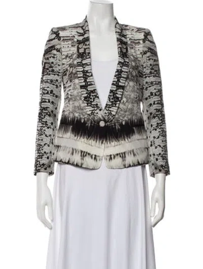 Pre-owned Roberto Cavalli Silk Patterned Blazer In Multicolor