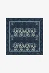 Roberto Cavalli Silk Scarf With Brocade Print In Dark Blue