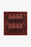 Roberto Cavalli Silk Scarf With Brocade Print In Red