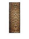 Roberto Cavalli Silk Scarf With Jaguar Skin Print In Brown