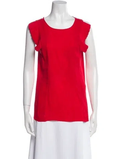 Pre-owned Roberto Cavalli Silk Scoop Neck T-shirt