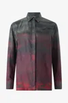 Roberto Cavalli Silk Shirt With Garment-dyed Effect In Multi