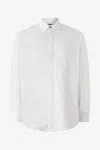 Roberto Cavalli Silk Shirt With Tiger Skin Print In White