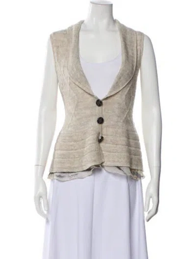 Pre-owned Roberto Cavalli Silk V-neck Sweater In Multi