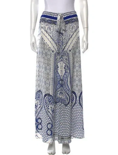 Pre-owned Roberto Cavalli Silk Wide Leg Pants In Multicolor