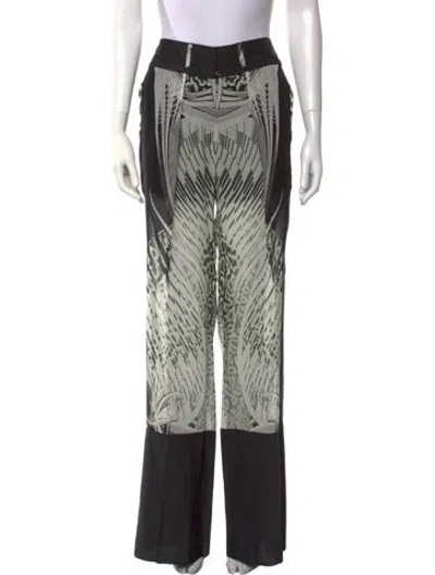 Pre-owned Roberto Cavalli Silk Wide Leg Pants W/ Tags In Black