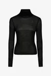 Roberto Cavalli Rollkragenpullover Aus Woll-seiden-mischgewebe In Black